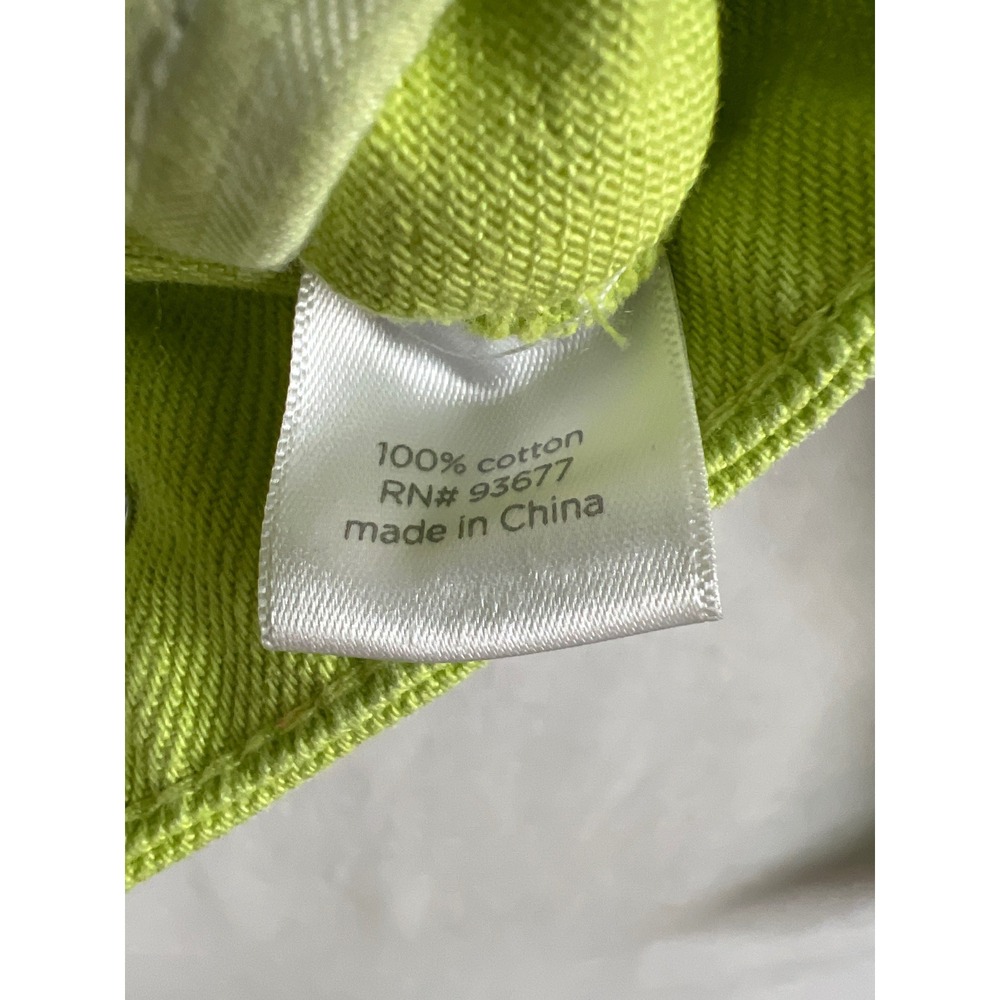 JCP Denim Trucker Jacket VTG Womens Medium Loden Lime Green New Cotton Cropped - Picture 3 of 10